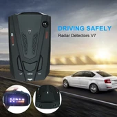 V7 Araç Polis Radar Dedektörü 360 Derece Lazer Tespiti Siyah Rusça ve İngilizce Sesli Uyarı - 7