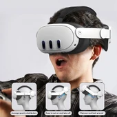 Meta Quest 3 VR Ayarlanabilir Beyaz Elite Kafa Bandı - 6