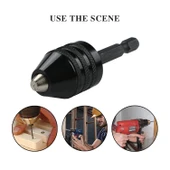 Altıgen Sap Mini Matkap Mandreni Dönüştürücü Üç Çeneli Mandren Siyah Model 08-8mm A - 7
