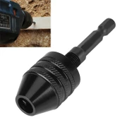 Altıgen Sap Mini Matkap Mandreni Dönüştürücü Üç Çeneli Mandren Siyah Model 08-8mm A - 1