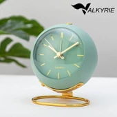 Valkyrie Akar Saniyeli Işıklı Metal Gold Dijital Masa Saati Alarmlı Yeşil - 1