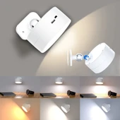 LED 360 Derece Döner Manyetik Kabinet Spot Işığı Beyaz - 3