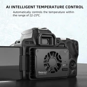 Canon Sony FUJIFILM Desiontal F01 Taşınabilir Metal Kasa Yarı İletken Kamera Soğutucu SLR Fan - 6