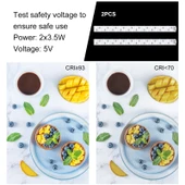 PULUZ 20cm Katlanabilir Taşınabilir Fotoğraf Stüdyosu Işıklı Çekim Çadırı 2 LED Panel 1100LM 2 Renk Fon (Siyah Beyaz) - 5