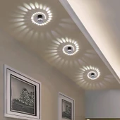 3W Modern İç Mekan Yaratıcı Spiral Yuvarlak Duvar Lambası Kırmızı Yeşil Mavi Renkli - 2