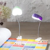 Mini Kalp Klipsli LED Kitap Lambası Sarı Işıklı Enerji Tasarruflu Okuma Lambası - 6