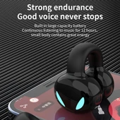 Kulak Kancalı Stereo Bluetooth Kulaklık Siyah Spor ve İş Modeli - 10