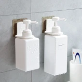 10lu Tuvalet Şampuan Duş Jeli Askılı Raf Deliksiz Banyo Rafı Gümüş Desenli Model - 5