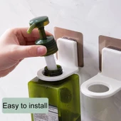 10lu Tuvalet Şampuan Duş Jeli Askılı Raf Deliksiz Banyo Rafı Gümüş Desenli Model - 4