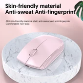 811 3 Tuşlu Laptop Mini Kablosuz Optik Mouse Çift Mod Bej - 4