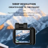 Y4000 Mini Kamera 1080P HD Ekranlı Taşınabilir Retro Seyahat Vlog Öğrenci Küçük Kamera Siyah - 3