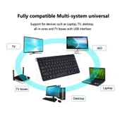 USB Mini Kablosuz Klavye ve Mouse Seti Siyah - 6