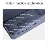 Bluetooth Hoparlörlü 3D Yüksek Çözünürlüklü Telefon Ekran Büyüteci Siyah Masaüstü Standı - 3