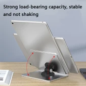 Alüminyum Alaşımlı Katlanabilir Tablet Standı Parlak Gümüş - 5