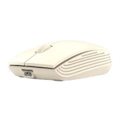 811 3 Tuşlu Laptop Mini Kablosuz Optik Mouse Çift Mod Bej - 1