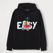Ketuna Ketty Take It Easy Siyah Kapüşonlu Unisex Sweatshirt - 1