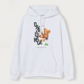 Ketuna Ketty Challenge Yourself Beyaz Kapüşonlu Unisex Sweatshirt - 1