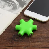 6 in 1 Çoklu Ses Adaptörü 35mm Jak Mavi - 6
