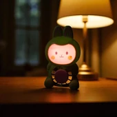 MASA ÜSTÜ VANTİLATÖR MİNİ TAVŞAN FAN VANTİLATÖR USB ŞARJLI YEŞİL PEMBE IŞIKLI - 2