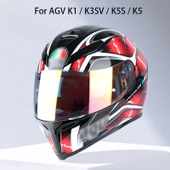 AGV K1 K3SV K5 Motosiklet Kask Vizörü Siyah Çay Rengi UV Koruma Rüzgar Siperliği - 3