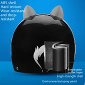 BYB X-866 Yetişkin Elektrikli Motosiklet Kaskı Unisex Dört Mevsim Beyaz Şeffaf Uzun Cam - 6