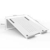 Aluminyum Laptop Soğutucu Stand 11-17 Inç Mac Air Mac Pro iPad Uyumlu Gri - 2