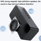 ZXL G50 Mini Ayna Alarm Bluetooth Hoparlör Siyah TF Kart Destekli - 3