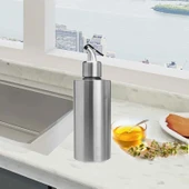 Silindirik Baharat Şişesi Paslanmaz Çelik Yağlık 550 ml Siyah - 1