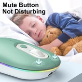 Şarjlı Aydınlatmalı Sessiz Kablosuz Mouse 2.4G Pembe - 6
