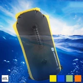 LUCKSTONE 60L Su Geçirmez Şişme Sırt Çantası - Kuru ve Islak Ayırıcı - Fasulye Yeşili - 8