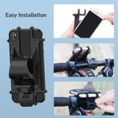 Silikon Bisiklet Evrensel Telefon Tutucu Siyah - 5