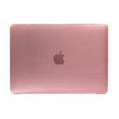 Macbook 12 Inç A1534 Uyumlu Pembe Renkli Şeffaf Kristal Sert Koruyucu Kılıf - 4