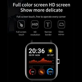 H10 Akıllı Saat 169 İnç Ekran Bluetooth Arama Siyah File ve Silikon Kordon - 7