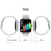 H10 Akıllı Saat 169 İnç Ekran Bluetooth Arama Siyah File ve Silikon Kordon - 3