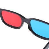 10lu Evrensel 3D Gözlük Siyah Çerçeve Kırmızı Mavi Cyan Anaglif Film Oyun DVD İçin 0.2mm - 5