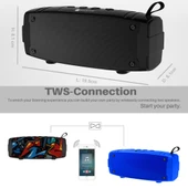NewRixing NR-3020 Kırmızı Outdoor TWS Kablosuz Bluetooth Stereo Suya Toza Dayanıklı Darbeye Dayanıklı Hoparlör - 9
