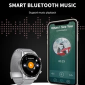 SK7Plus 1.28 inç IPS Ekran Kahverengi Deri Kayışlı Akıllı Saat Bluetooth Arama ve Uyku Takibi - 7