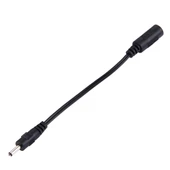5.5 x 2.1mm Dişi DC Güç Konnektör Kablosu 3.5 x 1.35mm Erkek Uçlu Laptop Adaptörü 15cm Siyah - 3