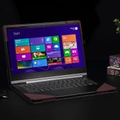 Samsung Galaxy Book4 360 15.6 inç Deri Laptop Kılıfı Siyah Standlı - 8