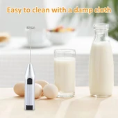 Elektrikli Süt Kahve Çırpıcı Ev Tipi Mini Yarı Otomatik Krem Karıştırıcı Siyah - 7