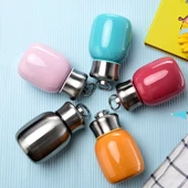 Mini Sevimli Kahve Vakumlu Termos Paslanmaz Çelik Bardak Seyahat Su Şişesi 200ML Paslanmaz Çelik - 3