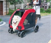 Katlanabilir Kedi Küçük Orta ve Büyük Irk Köpekler İçin Köpek Arabası 55 Kg Kapasiteli - 4