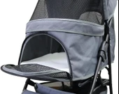 3 Tekerlekli Katlanabilir Evcil Hayvan Arabası 20 Kg Kapasiteli Gri - 6