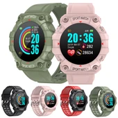 FD68 1.3 İnç Renkli Yuvarlak Ekranlı Spor Akıllı Saat Pembe - 2