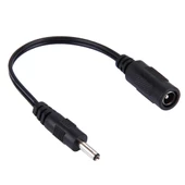5.5 x 2.1mm Dişi DC Güç Konnektör Kablosu 3.5 x 1.35mm Erkek Uçlu Laptop Adaptörü 15cm Siyah - 1
