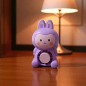 MASA ÜSTÜ VANTİLATÖR MİNİ TAVŞAN FAN  USB ŞARJLI VANTİLATÖR  MOR PEMBE IŞIKLI thumbnail 1