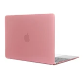 Macbook 12 Inç A1534 Uyumlu Pembe Renkli Şeffaf Kristal Sert Koruyucu Kılıf - 1