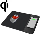 OJD 36 Qi Standard 10W Kablosuz Şarjlı Kauçuk Mouse Pad Siyah 26 2x19 8x0 65cm - 1