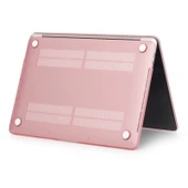 MacBook Pro 13.3 inç A2338 2022 Uyumlu Pembe Mat Laptop Koruyucu Kılıf - 4