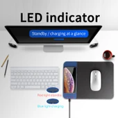 OJD 36 Qi Standard 10W Kablosuz Şarjlı Kauçuk Mouse Pad Siyah 26 2x19 8x0 65cm - 6